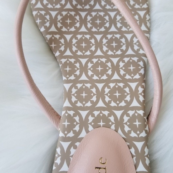 Kate Spade Mistic Bow Flat Thong Sandal Pink Tan - Picture 5 of 6